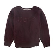 Calvin Klein Womens Logo Sweatshirt, Purple, Plus Size, 2X